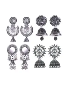 Sangria Alloy Silver-Plated Earrings