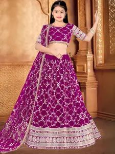 F Plus Fashion Net Semi-Stitched Lehenga Choli