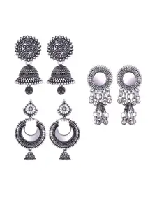 Sangria Silver-Plated Alloy Earrings
