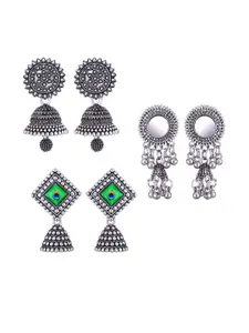 Sangria Silver-Plated Alloy Earrings