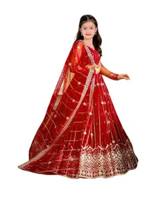 F Plus Fashion Net Semi-Stitched Lehenga Choli