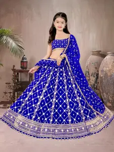 F Plus Fashion Net Semi-Stitched Lehenga Choli