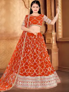F Plus Fashion Net Semi-Stitched Lehenga Choli