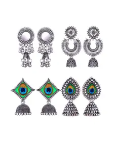 Sangria Alloy Silver-Plated Earrings