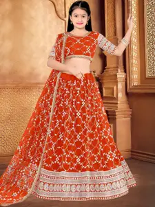 F Plus Fashion Net Semi-Stitched Lehenga Choli
