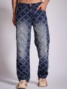 FUGAZEE Men Straight Fit Low-Rise Highly Distressed Heavy Fade Jeans