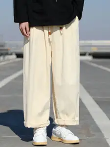 StyleCast x Revolte Men's Loose Fit Mid-Rise Wide Leg Trousers