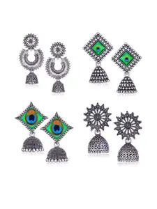 Sangria Silver-Plated Alloy Earrings