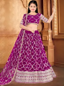 F Plus Fashion Net Semi-Stitched Lehenga Choli