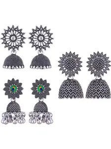 Sangria Silver-Plated Alloy Earrings