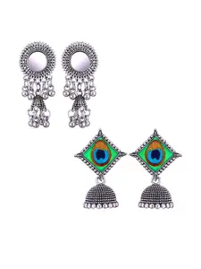 Sangria Alloy Silver-Plated Earrings