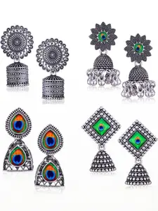 Sangria Alloy Silver-Plated Earrings