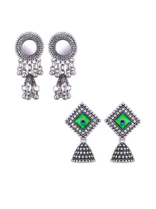 Sangria Alloy Silver-Plated Earrings