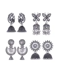 Sangria Alloy Silver-Plated Earrings