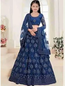 F Plus Fashion Net Semi-Stitched Lehenga Choli
