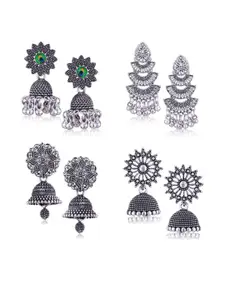 Sangria Silver-Plated Alloy Earrings