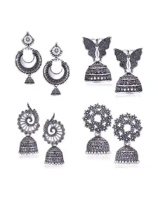 Sangria Silver-Plated Alloy Earrings