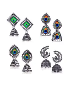 Sangria Silver-Plated Alloy Earrings