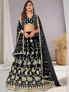 F Plus Fashion Net Semi-Stitched Lehenga Choli
