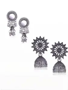 Sangria Alloy Silver-Plated Earrings