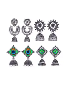 Sangria Alloy Silver-Plated Earrings