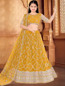 F Plus Fashion Net Semi-Stitched Lehenga Choli