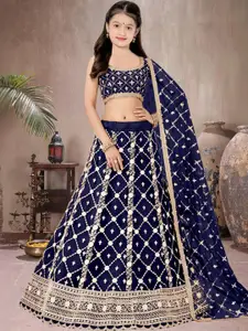 F Plus Fashion Net Semi-Stitched Lehenga Choli