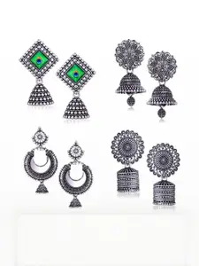 Sangria Alloy Silver-Plated Earrings