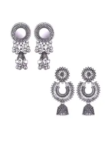 Sangria Alloy Silver-Plated Earrings