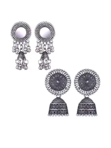 Sangria Alloy Silver-Plated Earrings