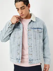 max Men Solid Denim Jacket