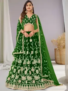 F Plus Fashion Net Semi-Stitched Lehenga Choli