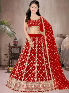 F Plus Fashion Net Semi-Stitched Lehenga Choli