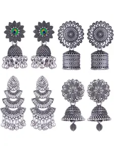 Sangria Alloy Silver-Plated Earrings