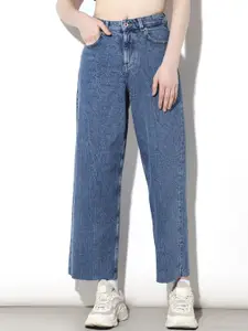 ONLY Women Straight Fit Mid-Rise Light Fade Jeans