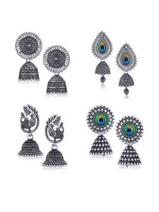 Sangria Silver-Plated Alloy Earrings