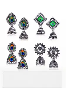 Sangria Silver-Plated Alloy Earrings