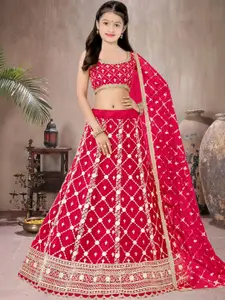 F Plus Fashion Net Semi-Stitched Lehenga Choli