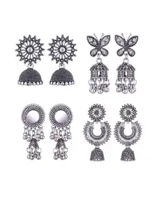 Sangria Alloy Silver-Plated Earrings