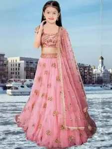 F Plus Fashion Net Semi-Stitched Lehenga Choli