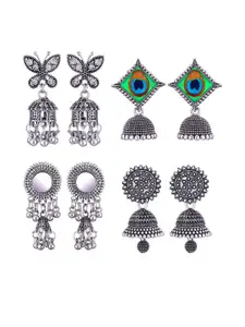 Sangria Alloy Silver-Plated Earrings