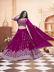 F Plus Fashion Net Semi-Stitched Lehenga Choli