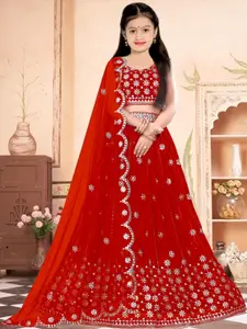 F Plus Fashion Net Semi-Stitched Lehenga Choli