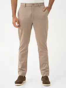 The Pant Project Thistle Beige Twill Slim-Fit Wrinkle-Free Power-Stretch Knitted Trousers