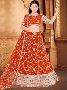 F Plus Fashion Net Semi-Stitched Lehenga Choli