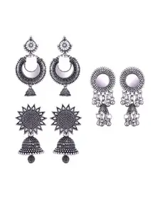 Sangria Silver-Plated Alloy Earrings