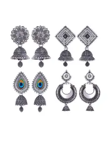 Sangria Alloy Silver-Plated Earrings