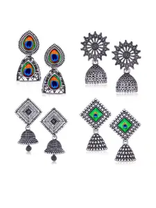 Sangria Silver-Plated Alloy Earrings