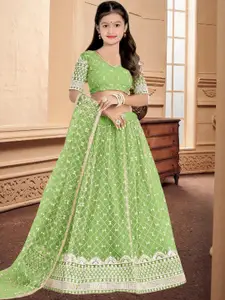 F Plus Fashion Net Semi-Stitched Lehenga Choli