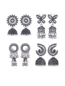 Sangria Alloy Silver-Plated Earrings